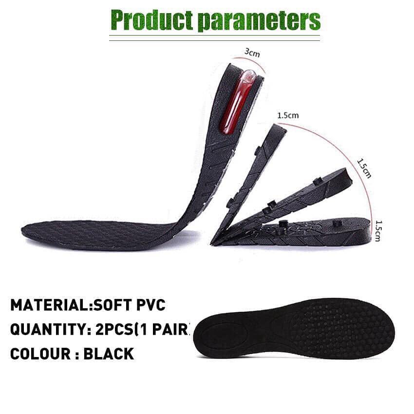 Adjustable Height Increase Insoles with Shock Absorber – Uplift Your Height Up to 3.54 Inches Comfortably