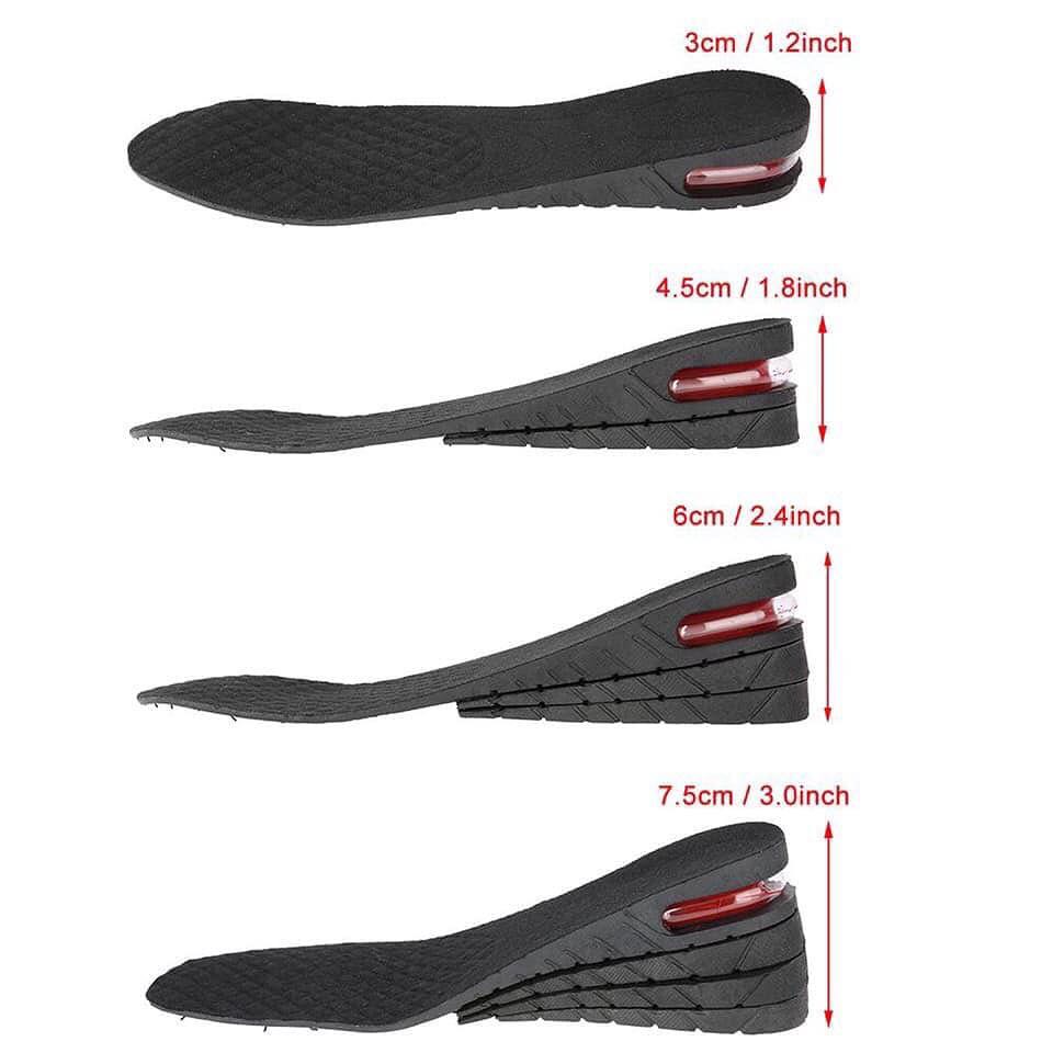 Adjustable Height Increase Insoles with Shock Absorber – Uplift Your Height Up to 3.54 Inches Comfortably