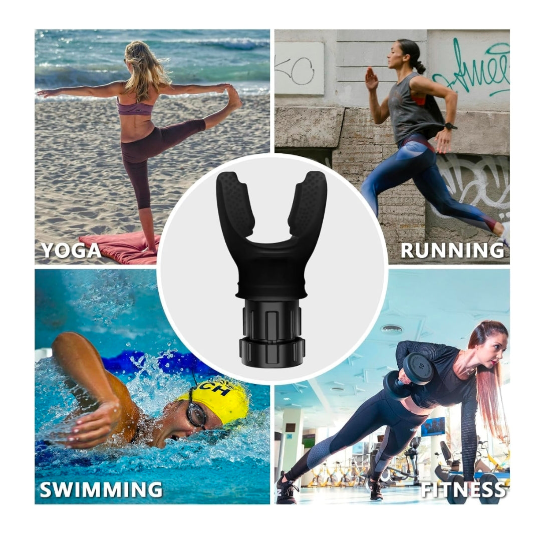 Lung Training Breathing Exerciser - Adjustable Resistance Respiratory Muscle Trainer